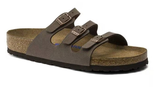 Women's Birkenstock Mocca Arizona Soft Footbed Birkibuc Sandal (Regular/Wide/Width)
