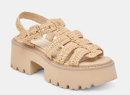 Dolce Vita Latice Sandals (Light Natural Knit)