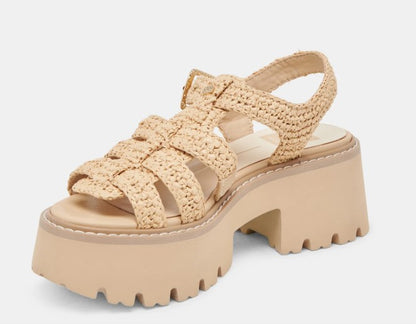 Dolce Vita Latice Sandals (Light Natural Knit)