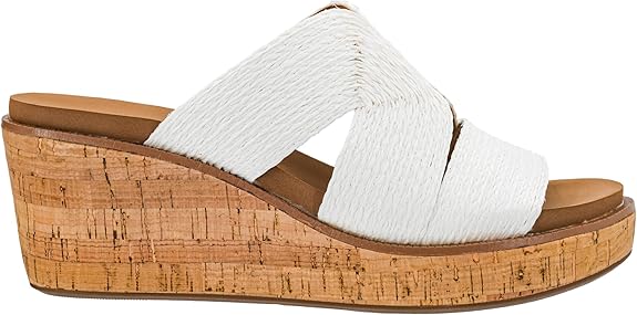 Corkys Golden Hour Wedge Sandal (White)