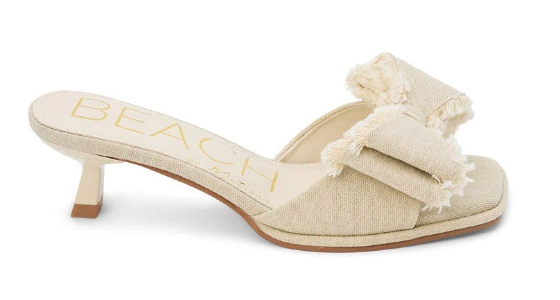 Beach By Matisse Natural Linen Penelope Heeled Sandal