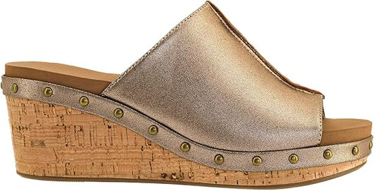 Corkys Hissy Fit Wedge Sandal (Bronze)