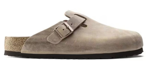 Men's Birkenstock Boston Soft Footbed Oiled Leather (Tobacco Brown) (Regular/Wide/Width)