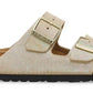 Women's Birkenstock Arizona Suede Leather-Shimmering Taupe (Narrow Width)