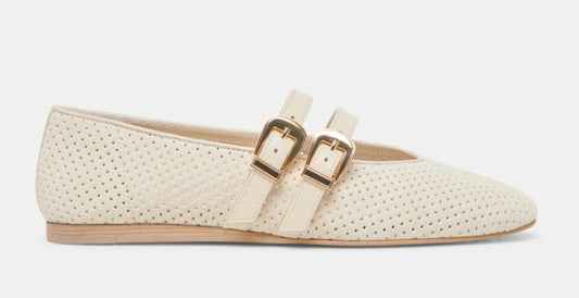 Dolce Vita Baylee Ballet Flat (Bone Perforated Suede)
