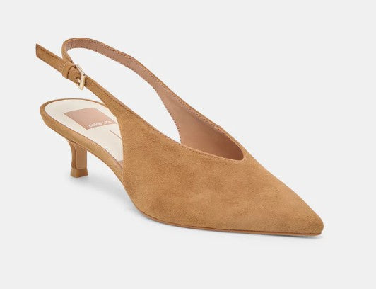 Dolce Vita Alenna Suede Heels (Light Brown Suede)