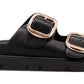 MIA Gen Double Buckle Strap Sandal (Black)