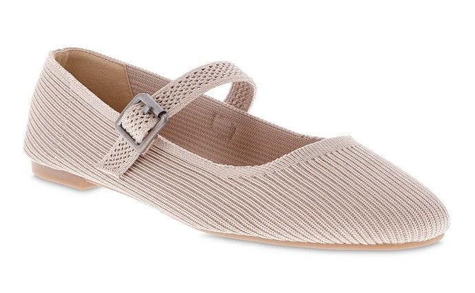 MIA Brita Mary Jane Flat (Oatmeal Knit)
