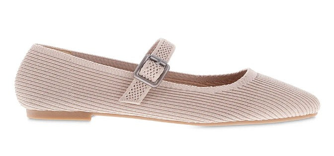 MIA Brita Mary Jane Flat (Oatmeal Knit)