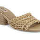 MIA Idella Blocked Heeled Sandal (Natural Woven)