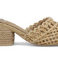 MIA Idella Blocked Heeled Sandal (Natural Woven)