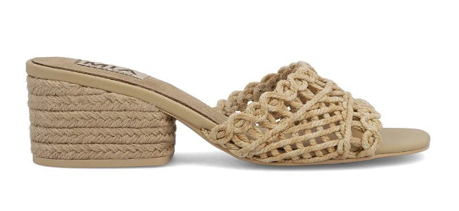 MIA Idella Blocked Heeled Sandal (Natural Woven)
