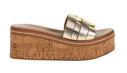 Chinese Laundry Serrena Platform Sandal (Gold Metallic)