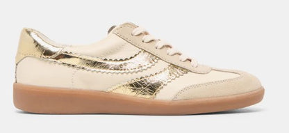 Dolce Vita Merit Sneakers (White/Gold Leather)