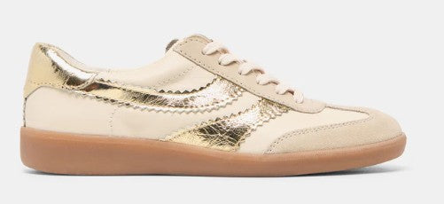 Dolce Vita Merit Sneakers (White/Gold Leather)