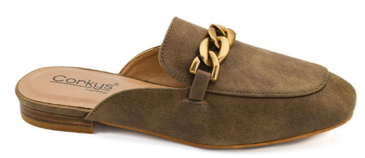 Corkys Keepsake Mule (Tan Suede)