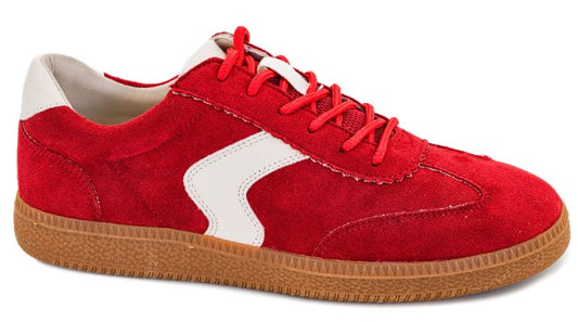 Corkys Spoiler Alert Sneakers (Red Faux Suede)