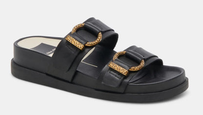 Dolce Vita Soya Sandal (Onyx Leather)