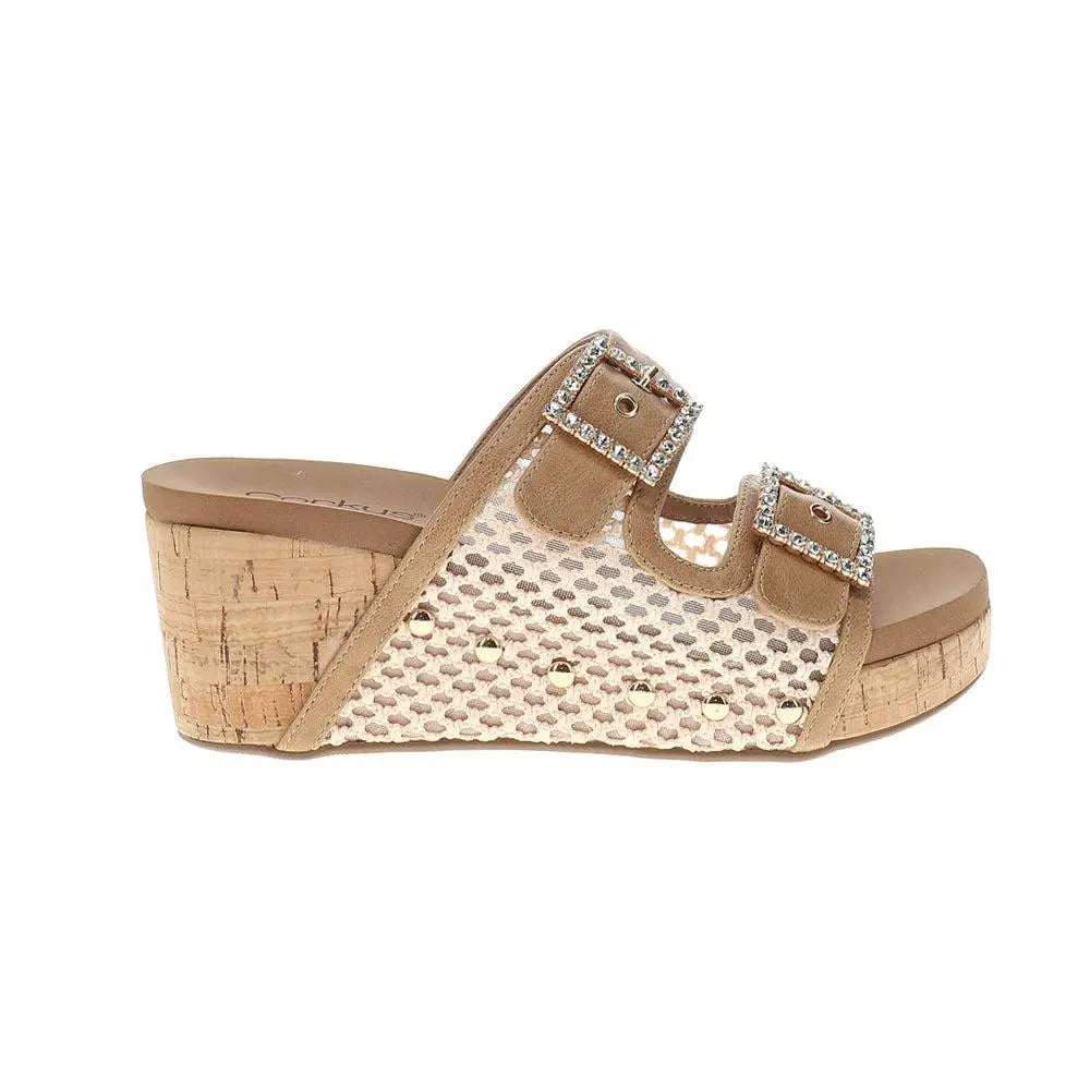 Corkys Main Squeeze Wedge Sandal (Natural)