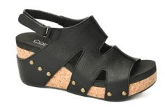 Women's Corky's Cut It Out Wedge Sandal (Black)