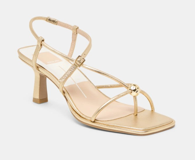 Dolce Vita Mylee Heels (Gold Distressed Leather)