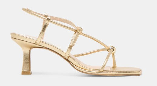Dolce Vita Mylee Heels (Gold Distressed Leather)