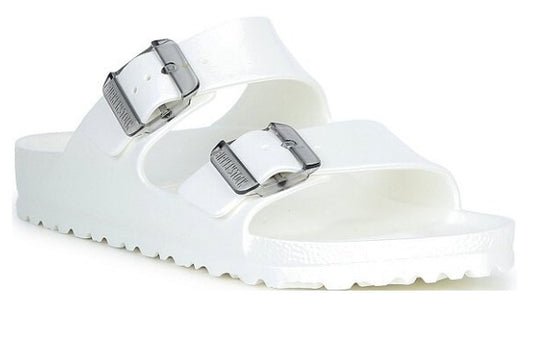 Women's Birkenstock White Arizona EVA Stealth Buckle Sandal (Medium/Narrow/Width)