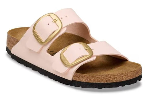 Women's Birkenstock Light Rose Arizona Big Buckle Birkibuc (Medium/Narrow/Width)