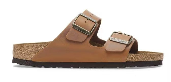 Men's Birkenstock Arizona Oiled Leather (Cognac) (Regular/Wide/Width)
