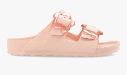 Kids Birkenstock Arizona EVA Flowers Sandal (Light Rose) (Medium/Narrow/Width)