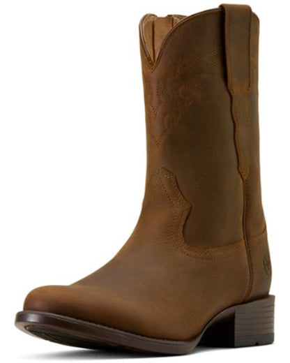 Men's Ariat Sonoro Roper Toe Western Boot (Distressed Brown)
