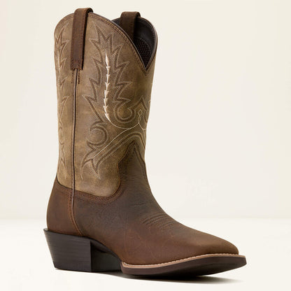 Men's Ariat Sport Outfitter Wide Square Toe Cowboy Boot (Tan Elephant Print/Driftwood Tan)