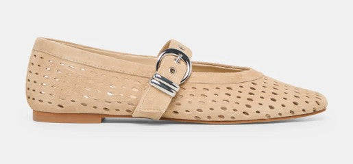 Dolce Vita Mikel Ballet Flats (Camel Perforated Suede)