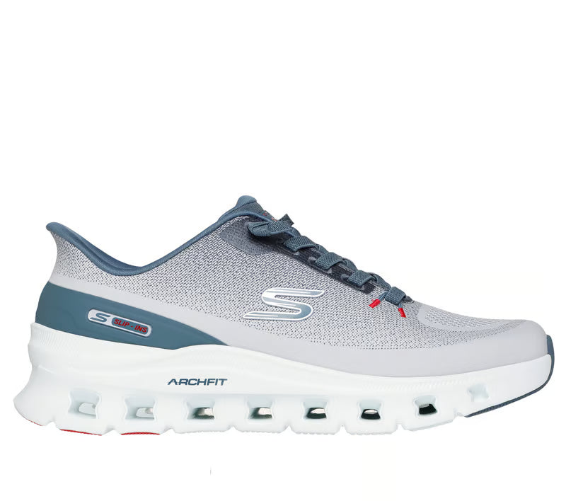 Men's Skechers Slip-ins: Arch Fit Glide-Step Pro (Light Gray/Blue)