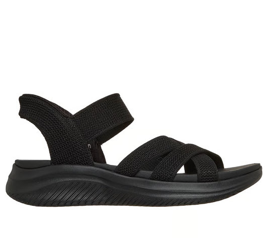 Women's Skechers Slip-ins: Ultra Flex 3.0 Sandal-Forever Better (Black)