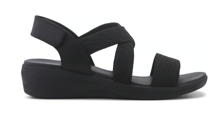 Women's Skechers Arya-Very Mindful Wedge Sandal (Black)