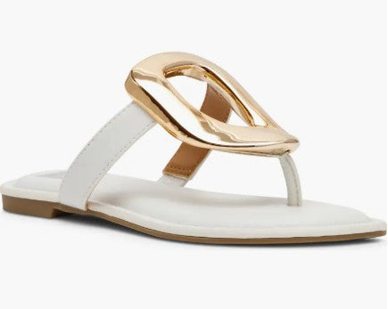 Kid's Dolce Vita Chille White Flip Flop