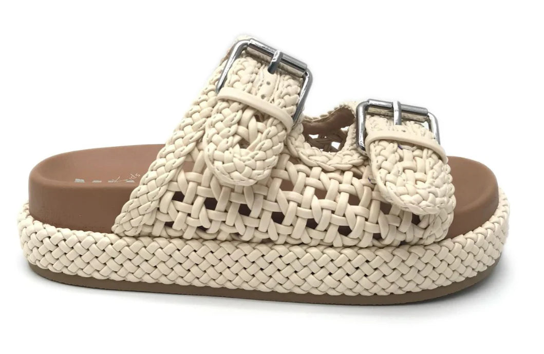 MIA Little Girls' Trendy Sandal (Bone)