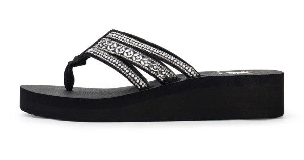 Yellow Box Laka Flatform Sandal (Black/White)