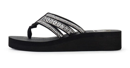 Yellow Box Laka Flatform Sandal (Black/White)