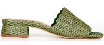 Steve Madden Montgomery Sandals (Olive Raffia)