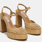 Women's Steve Madden Raffia Natural Woven LEXIE Platform Heel