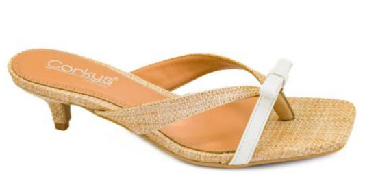 Corkys Dainty Kitten Heel (Raffia Ivory Combo)