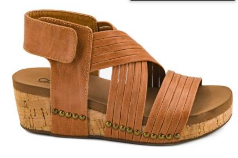 Corkys Good For You Lower Wedge (Cognac)