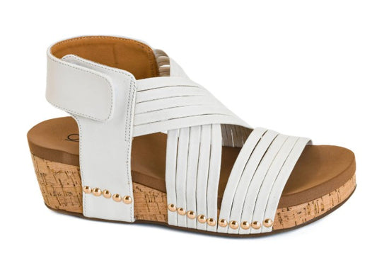 Corkys Good For You Lower Wedge (Ivory)