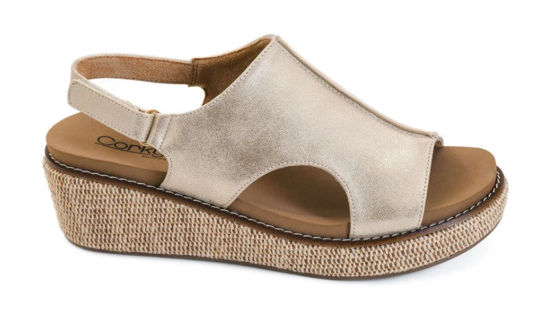 Corkys Volta II Wedge (Washed Gold)