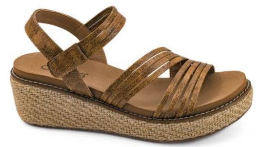 Corkys What Bout Now Wedge (Cognac)