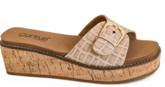 Corkys Reality Wedge (Cognac Patent Croco)