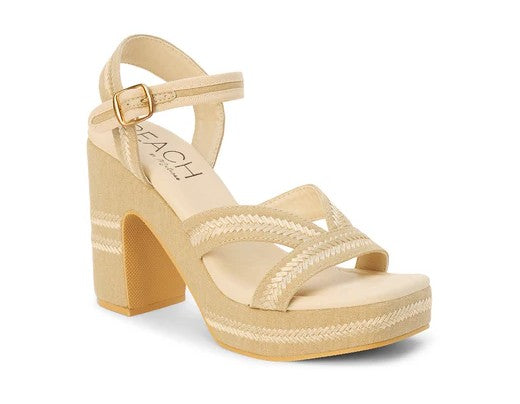 Beach By Matisse Sand Linen Adelaide Platform Sandal
