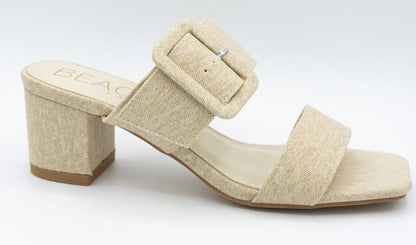 Beach By Matisse Natural Linen Lakelynn Block Heels